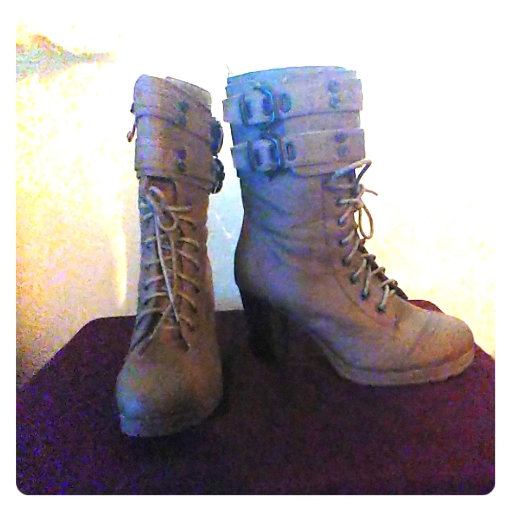 Brown High Heeled Boots